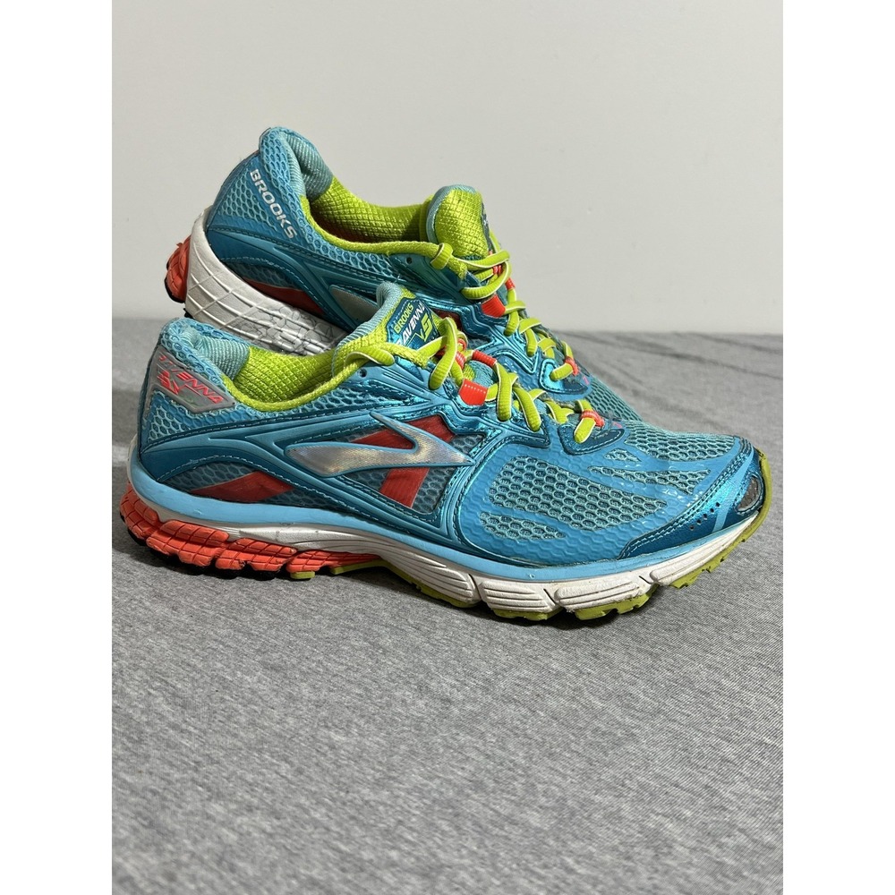 Brooks Ravenna 5 Shoes Womens Size 9.5 Blue Yellow Running Athletic Sneakers DNA